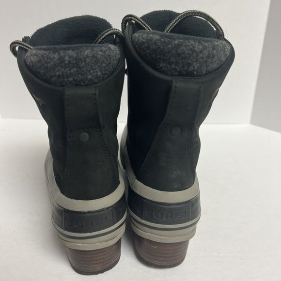 Sorel Explorer III Lace Winter Boot (Girls Sorel Women\'s Slimpack III Lace Winter Boots Black, Size 8 M